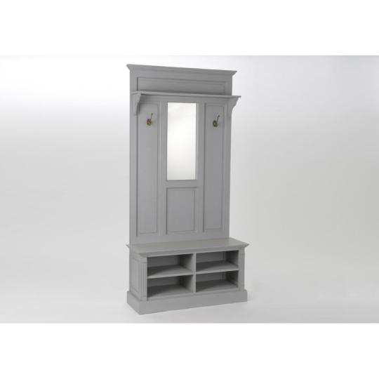 cad115273 sedy provensalsky vidiecky rustikalny mediteransky predsien nabytok vesiak na topanky na kabaty malovany zrkadlo skrina.jpg